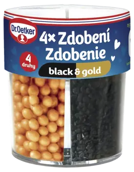 Dr. Oetker Zdobení 4 druhy black & gold