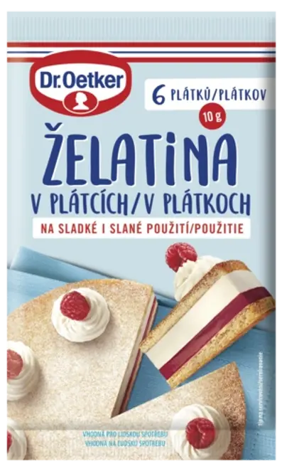 Dr. Oetker Želatina v plátcích