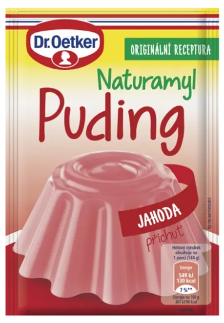 Dr. Oetker Naturamyl Puding příchuť Jahoda