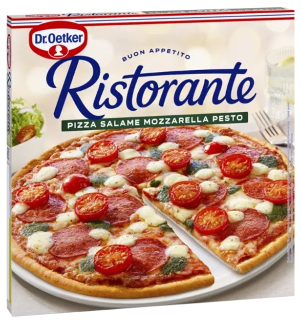 Dr. Oetker Pizza Ristorante Salame Mozzarella Pesto