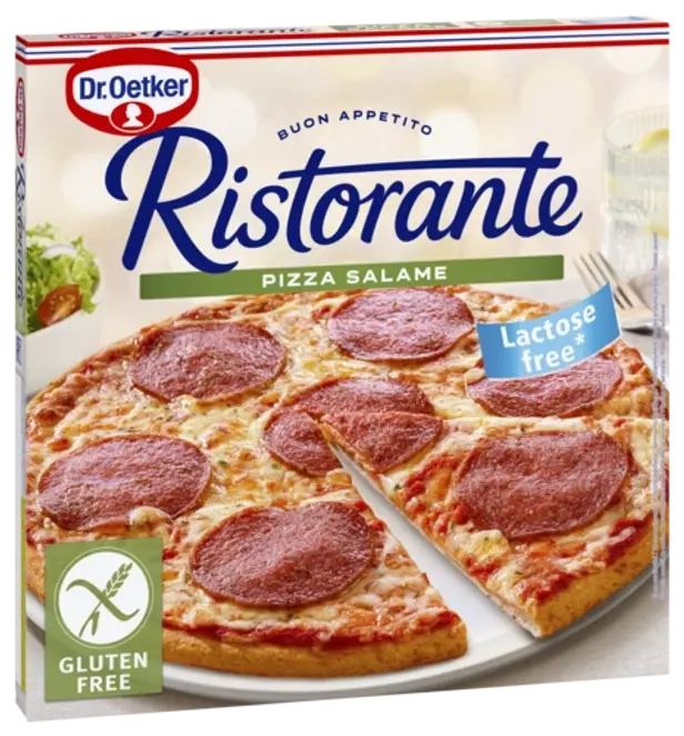 Dr. Oetker Pizza Ristorante Salame bez lepku a laktózy