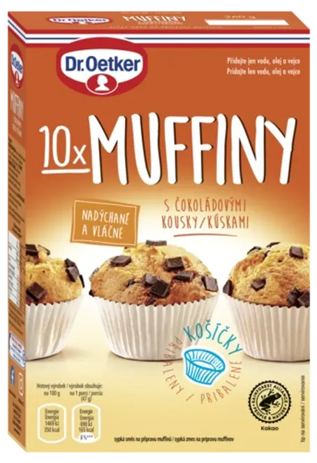 Dr. Oetker Muffiny s čokoládovými kousky