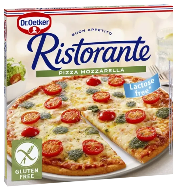 Dr. Oetker Pizza Ristorante Mozzarella bez lepku a laktózy