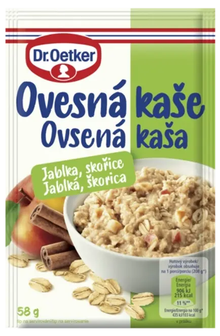 Dr. Oetker Ovesná kaše Jablka, skořice