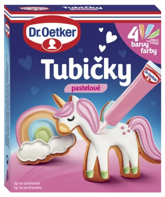 Dr. Oetker Tubičky pastelové 4 barvy