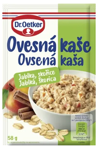 Ovesná kaše Jablka, skořice Dr. Oetker