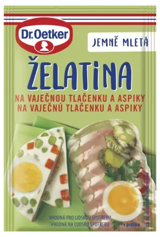 Želatina na vaječnou tlačenku Dr. Oetker