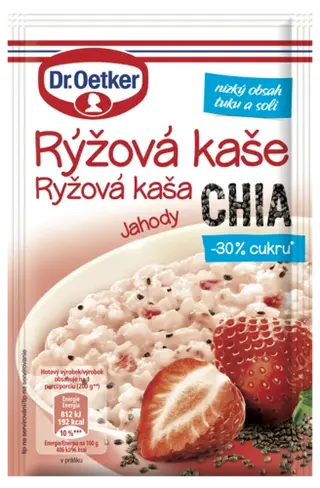 Rýžová kaše Jahody, CHIA Dr. Oetker