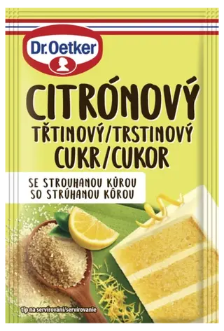 Třtinový cukr citrónový Dr. Oetker