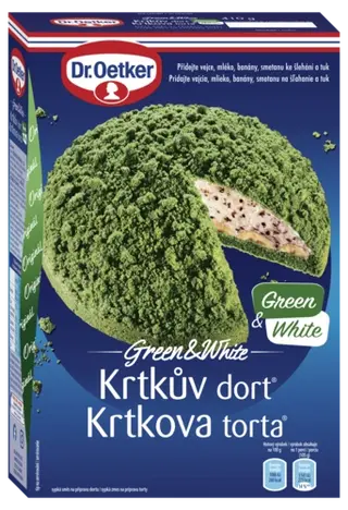 Krtkův dort Green & White Dr. Oetker