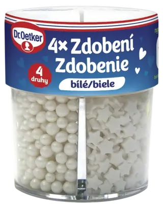 Zdobení 4 druhy bílé Dr. Oetker