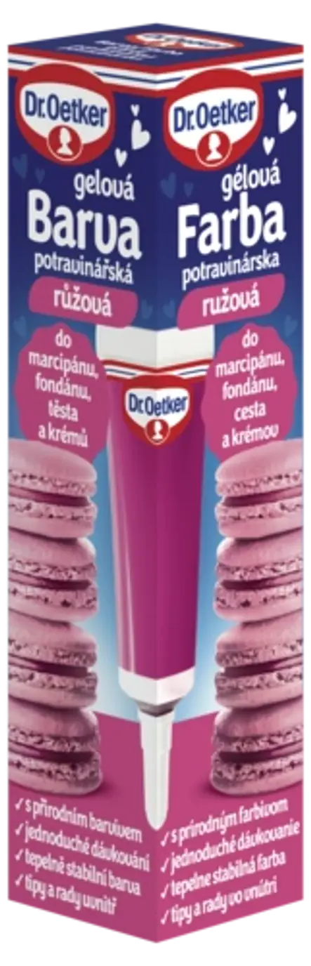 Barva gelová potravinářská růžová Dr. Oetker