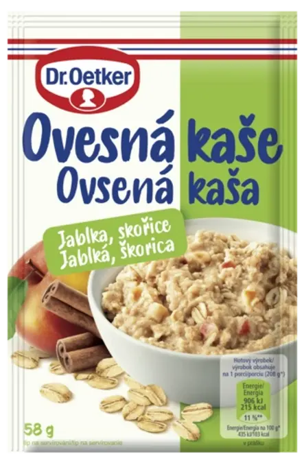 Ovesná kaše Jablka, skořice Dr. Oetker