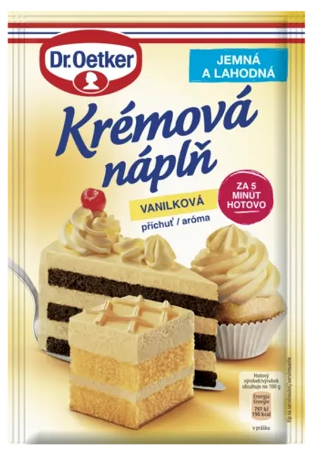 Krémová náplň vanilková Dr. Oetker