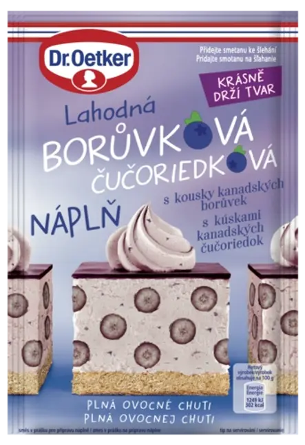 Borůvková náplň Dr. Oetker
