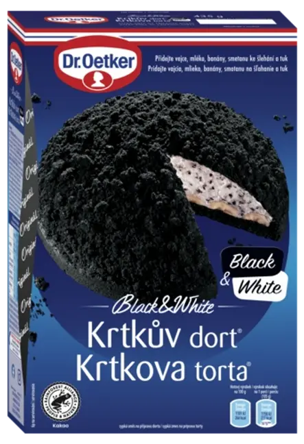 Krtkův dort Black&White Dr. Oetker