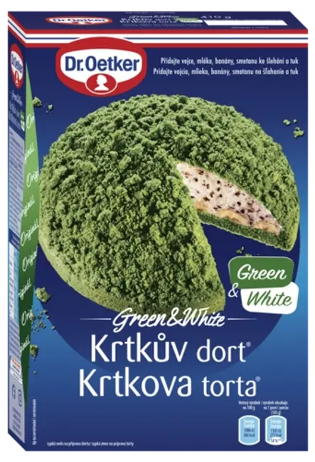 Krtkův dort Green & White Dr. Oetker