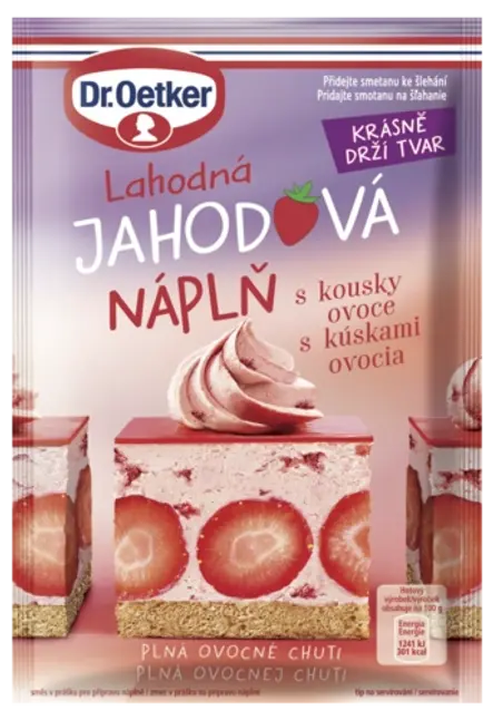 Jahodová náplň Dr. Oetker