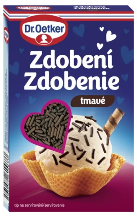 Zdobení tmavé Dr. Oetker