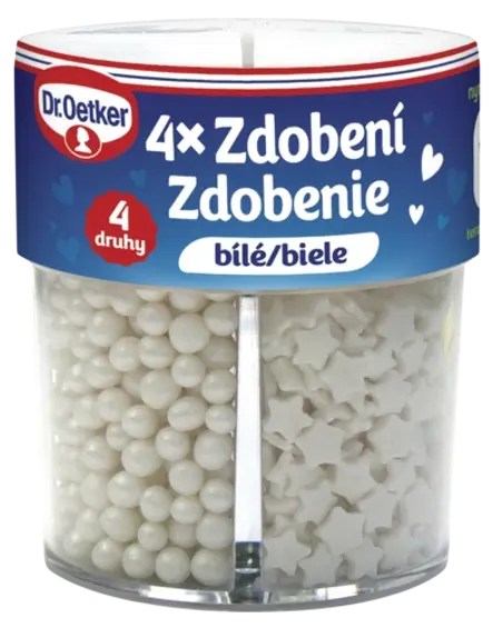 Zdobení 4 druhy bílé Dr. Oetker