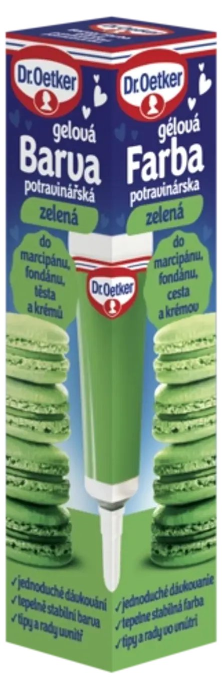 Barva gelová potravinářská zelená Dr. Oetker