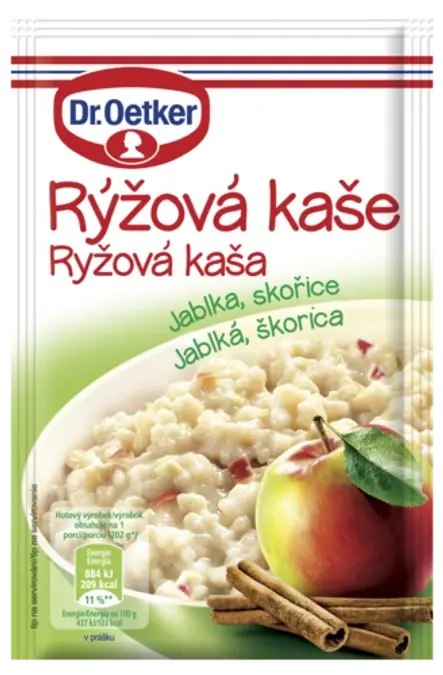 Rýžové kaše Jablka, skořice Dr. Oetker
