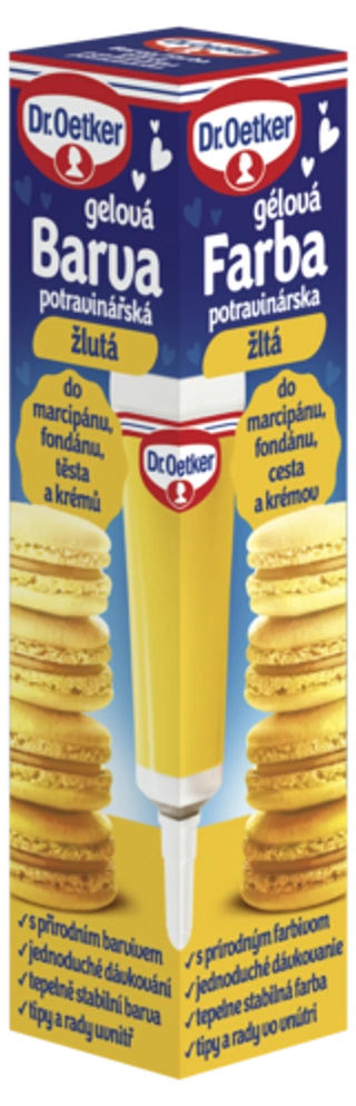 Barva gelová potravinářská žlutá Dr. Oetker 