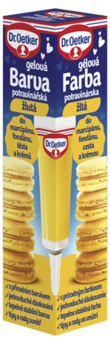 Barva gelová potravinářská žlutá Dr. Oetker 