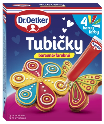 Tubičky na zdobení 4 barvy Dr. Oetker