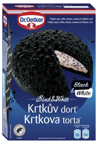 Krtkův dort Black&White Dr. Oetker