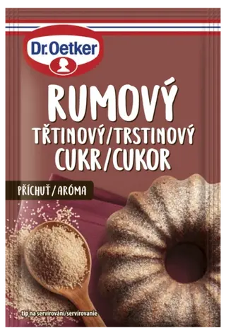 Třtinový cukr s rumovou příchutí Dr. Oetker