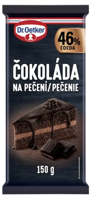 Čokoláda na pečení 46 % Dr. Oetker nastrouhaná