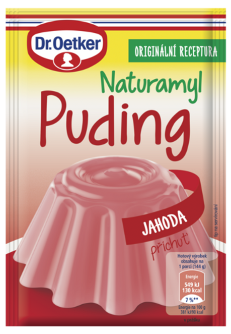 Dr. Oetker Naturamyl Puding příchuť Jahoda