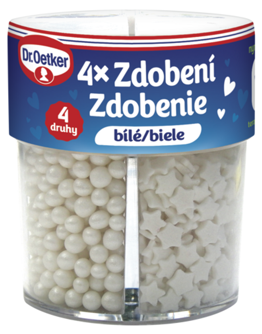 Dr. Oetker Zdobení 4 druhy bílé