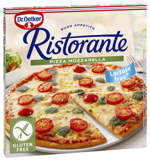 Dr. Oetker Pizza Ristorante Mozzarella bez lepku a laktózy