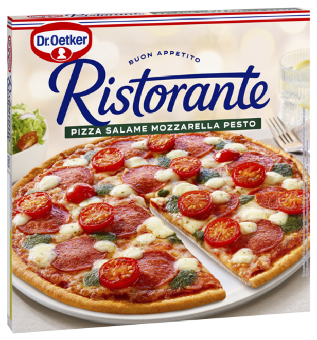 Dr. Oetker Pizza Ristorante Salame Mozzarella Pesto