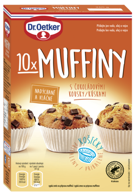 Dr. Oetker Muffiny s čokoládovými kousky