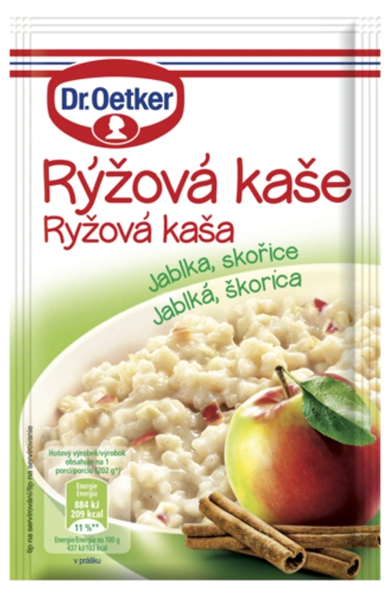 Dr. Oetker Rýžová kaše Jablka, skořice