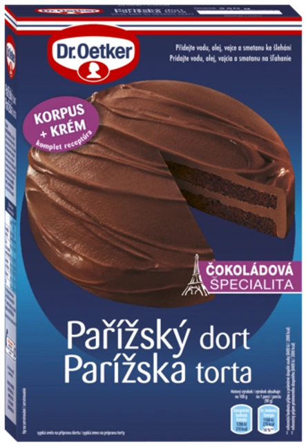 Pařížský dort Dr. Oetker (pouze balení na přípravu krému, součást balení)