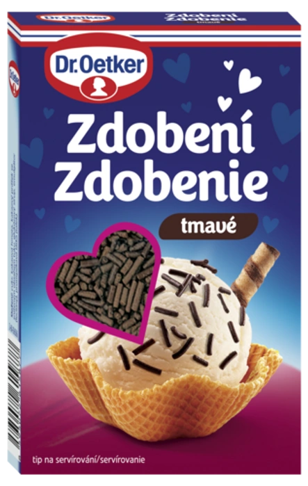 Zdobení tmavé Dr. Oetker