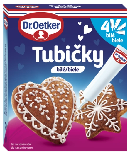 Tubičky bílé 4 ks Dr. Oetker