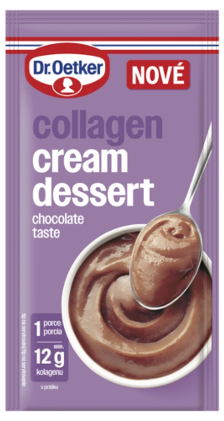 Collagen cream dessert chocolate taste Dr. Oetker