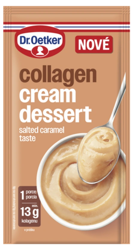 Collagen cream dessert salted caramel taste Dr. Oetker