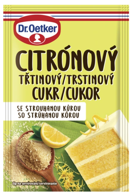 Třtinový cukr citrónový Dr. Oetker