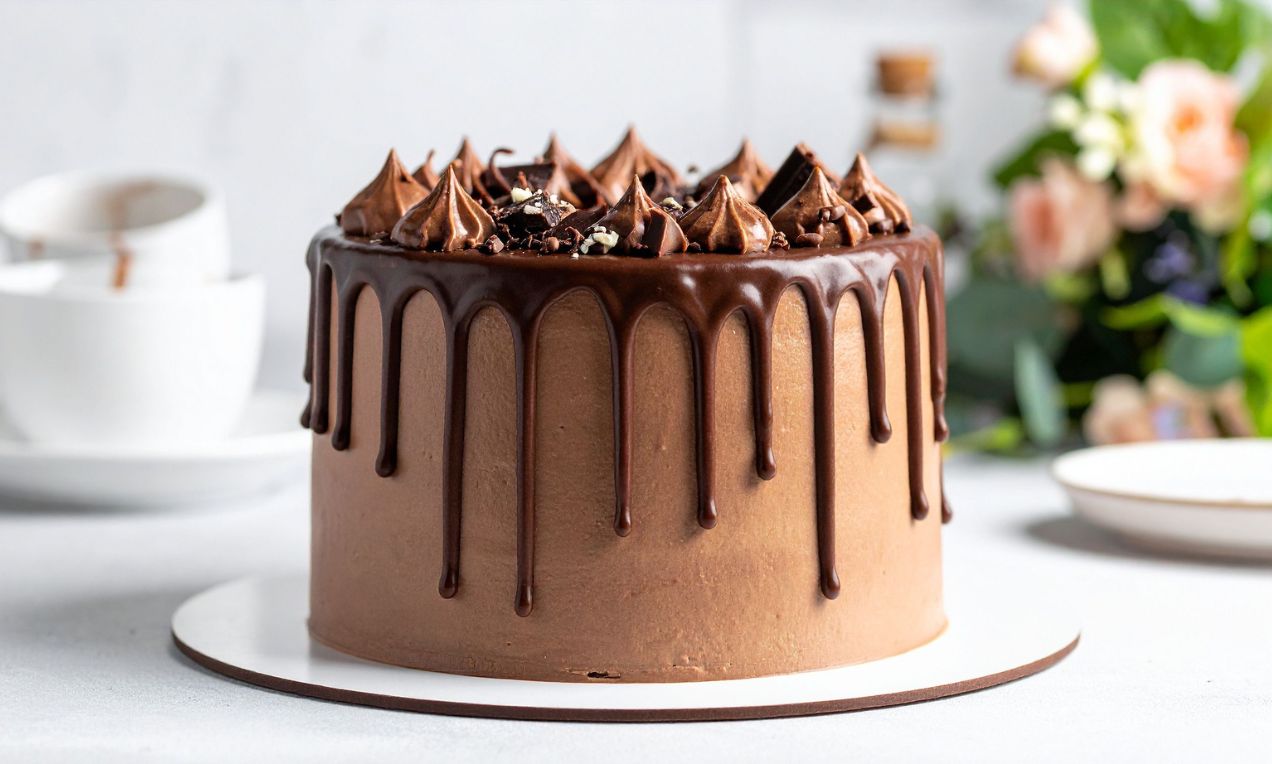 Čokoládová ganache - drip cake