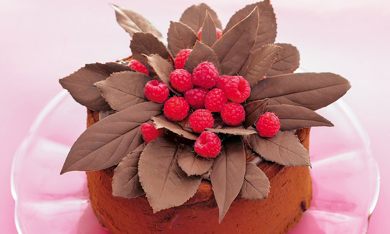 Schokoladenblätter Torte