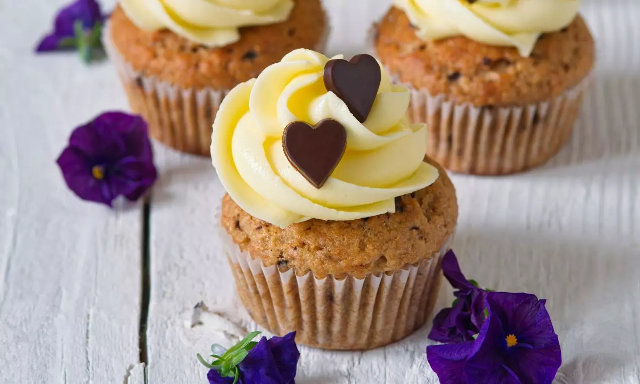 banánové cupcakes s krémem